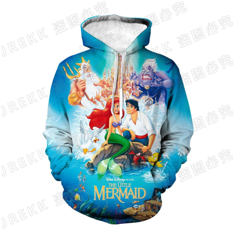 Moletom Infantil da Pequena Sereia Ariel - 100 a 160cm