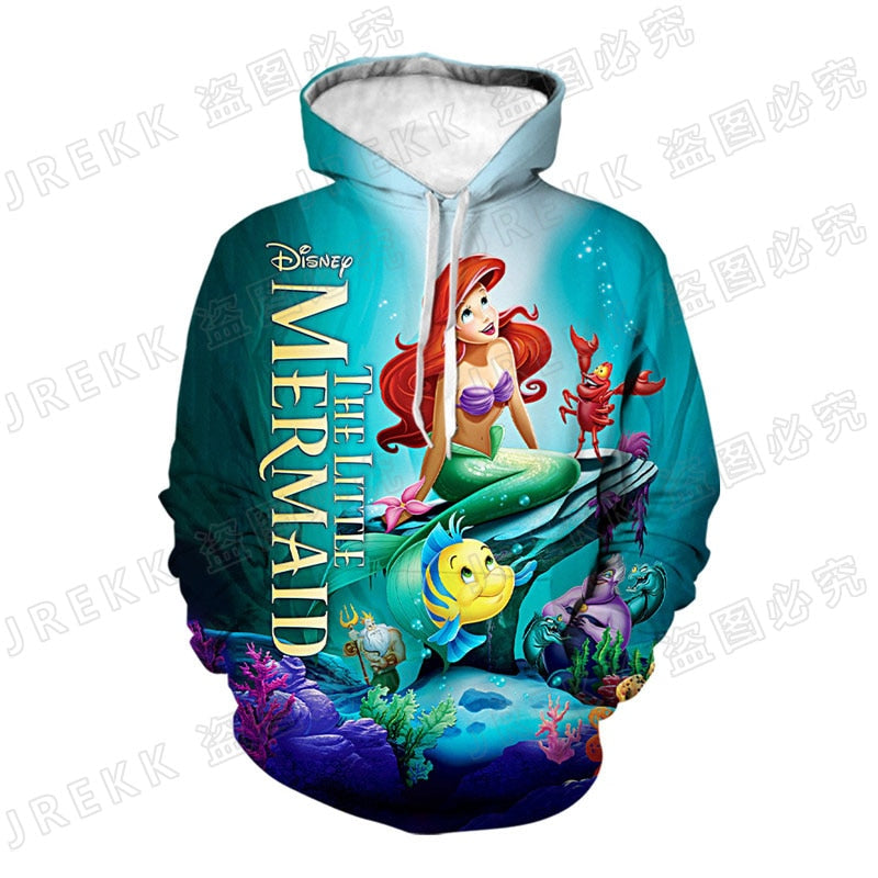 Moletom Infantil da Pequena Sereia Ariel - 100 a 160cm
