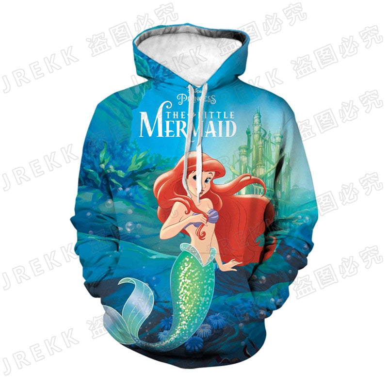 Moletom Infantil da Pequena Sereia Ariel - 100 a 160cm