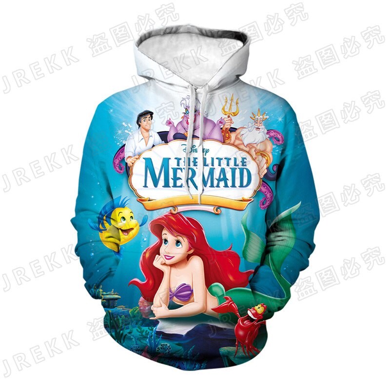 Moletom Infantil da Pequena Sereia Ariel - 100 a 160cm