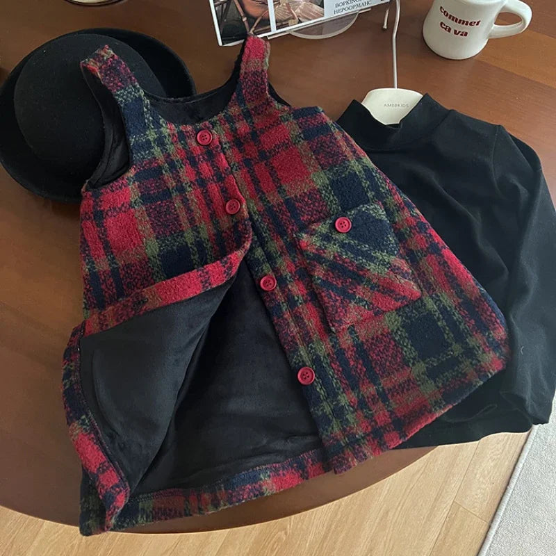 Vestido Xadrez Vintage - 2 a 8 anos