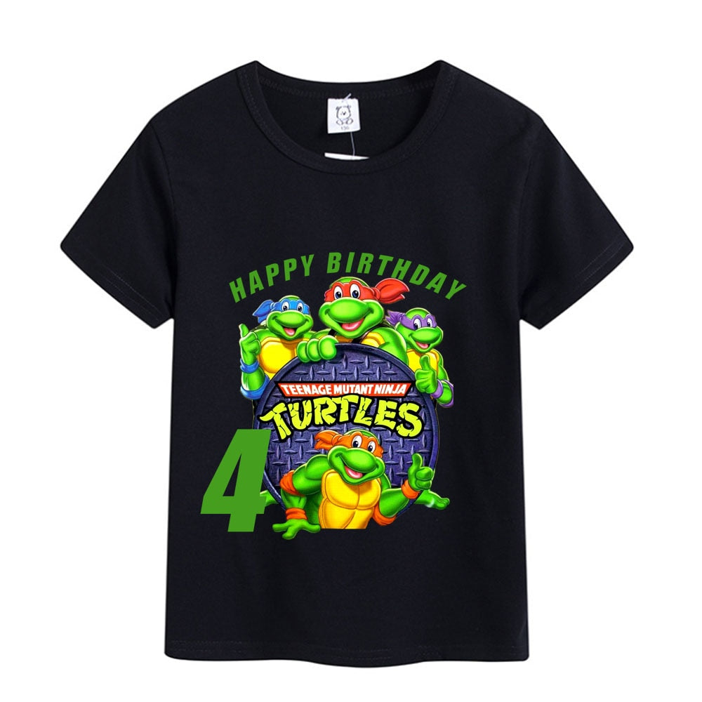 Camisa Feliz Aniversário As Tartarugas Ninja - PP a XXG