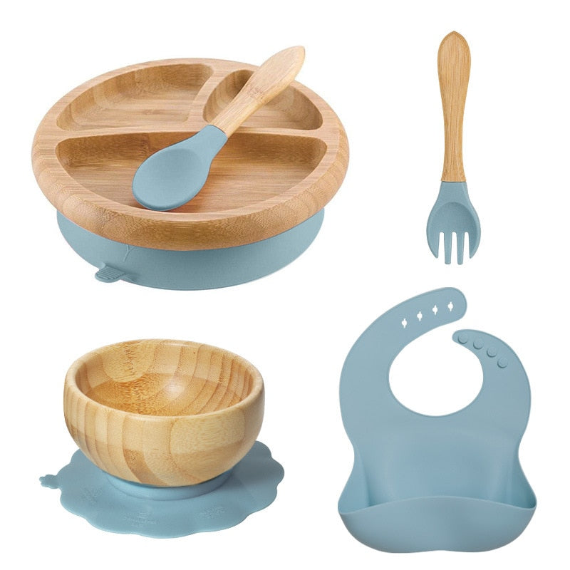 Kit com 5 utensílios para Alimentação Infantil
