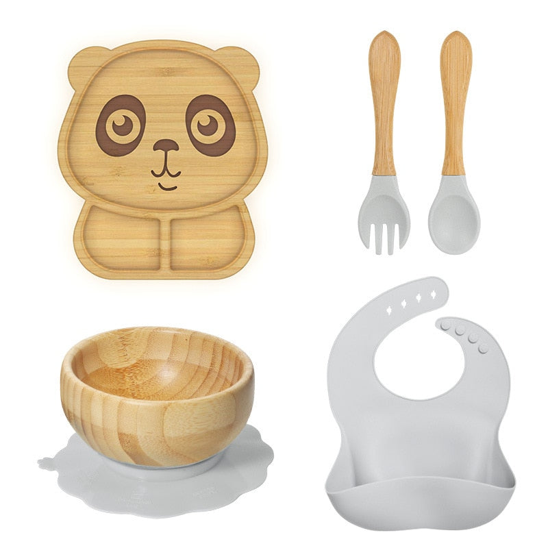 Kit com 5 utensílios para Alimentação Infantil