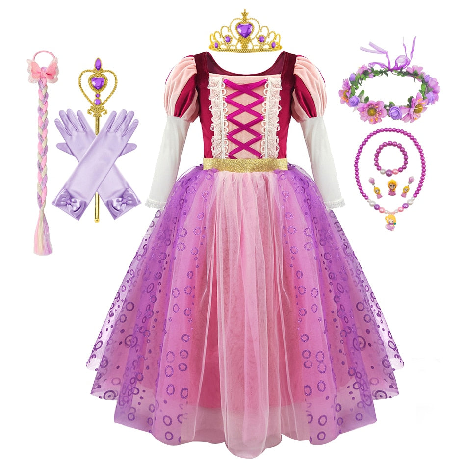 Fantasia Rapunzel do filme ''Enrolados'' - 2 a 11 anos