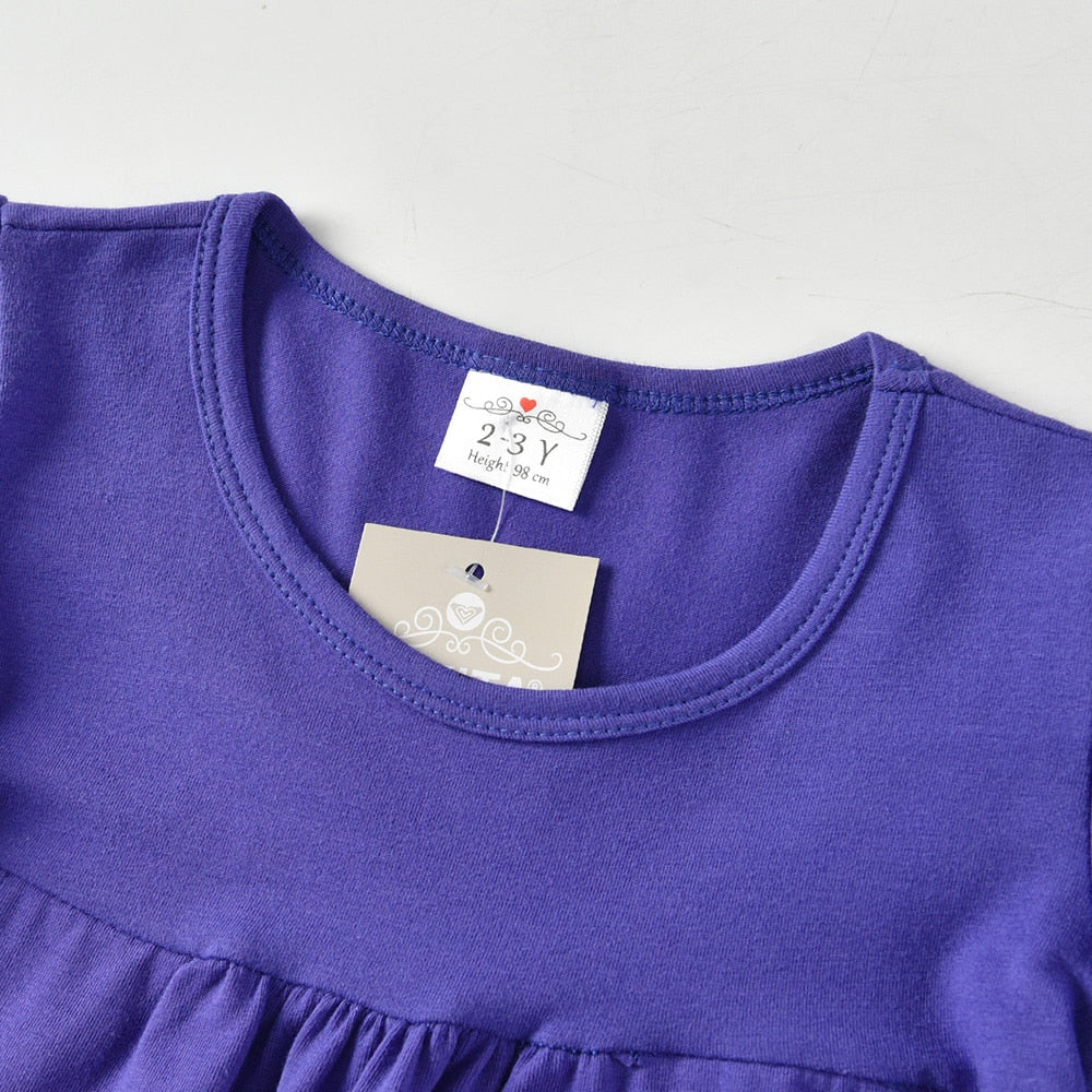Vestido Manga Longa Colorido Coleção Nuvem - 3 a 12 anos