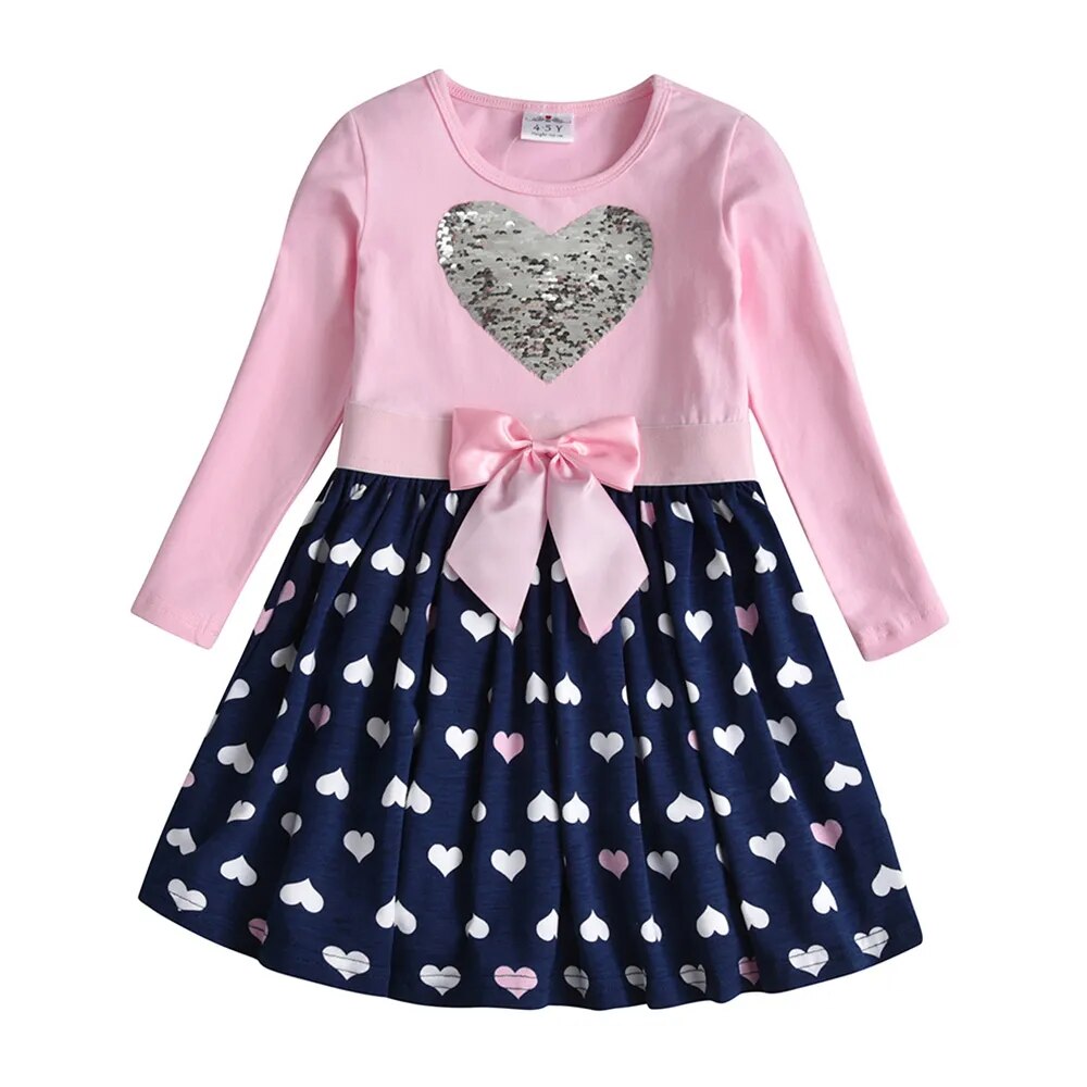 Vestido Coração - 3 a 12 anos