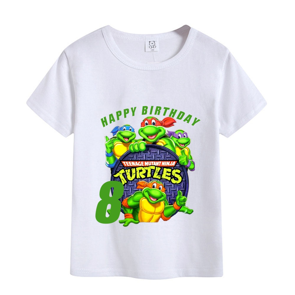 Camisa Feliz Aniversário As Tartarugas Ninja - PP a XXG