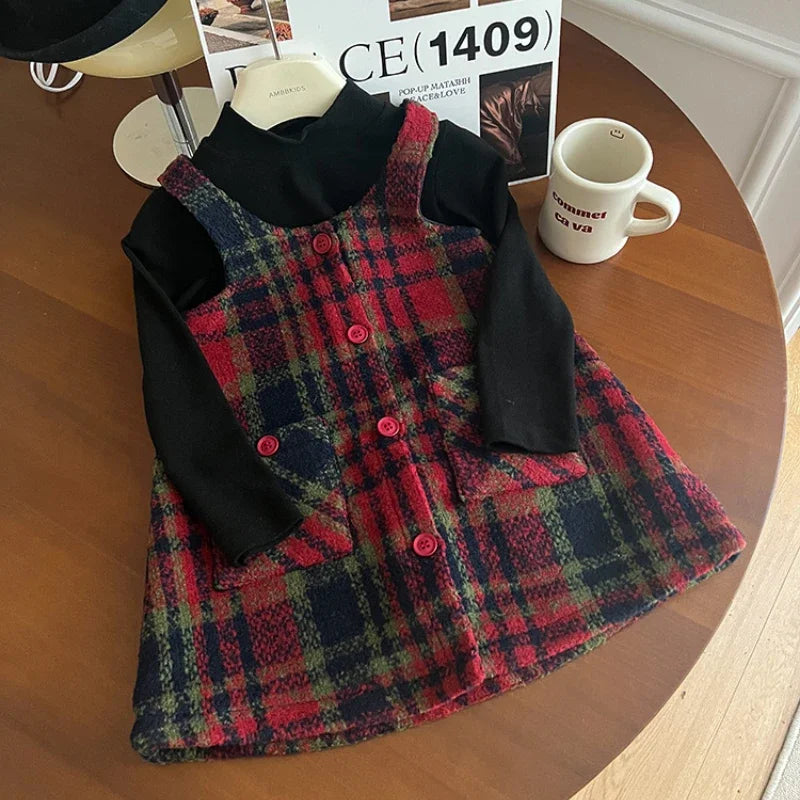 Vestido Xadrez Vintage - 2 a 8 anos