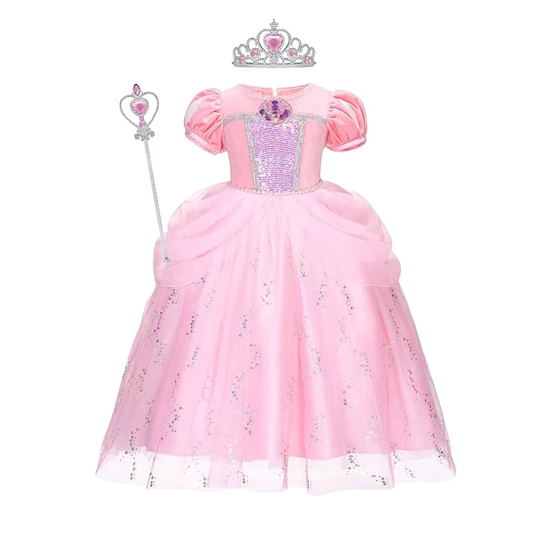 Vestido A Pequena Sereia - 2 a 10 anos