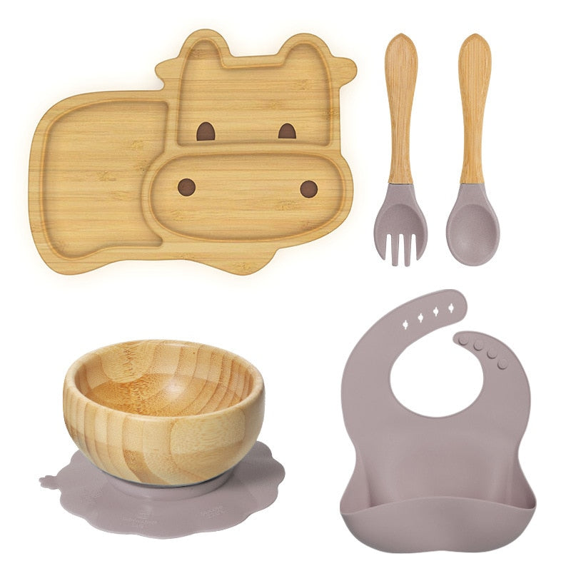 Kit com 5 utensílios para Alimentação Infantil