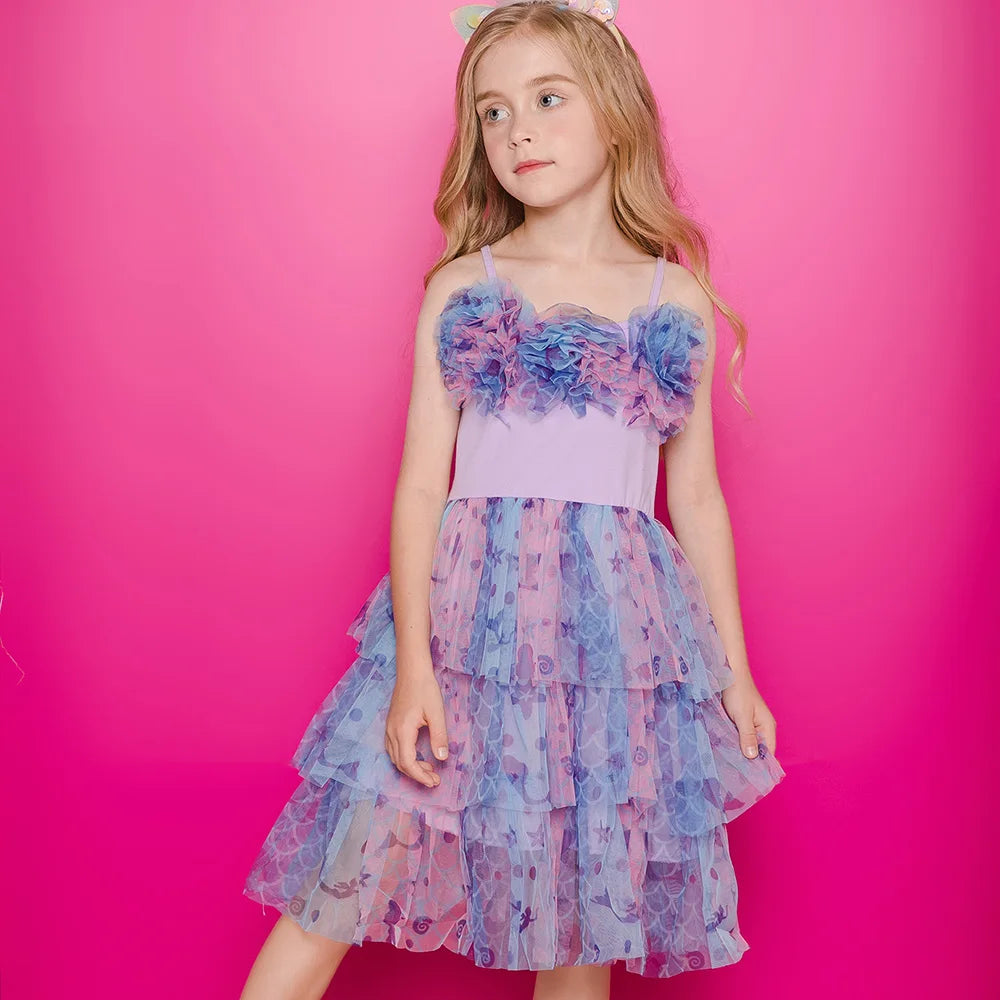 Vestido Sem Mangas com Tutu - 3 a 8 anos