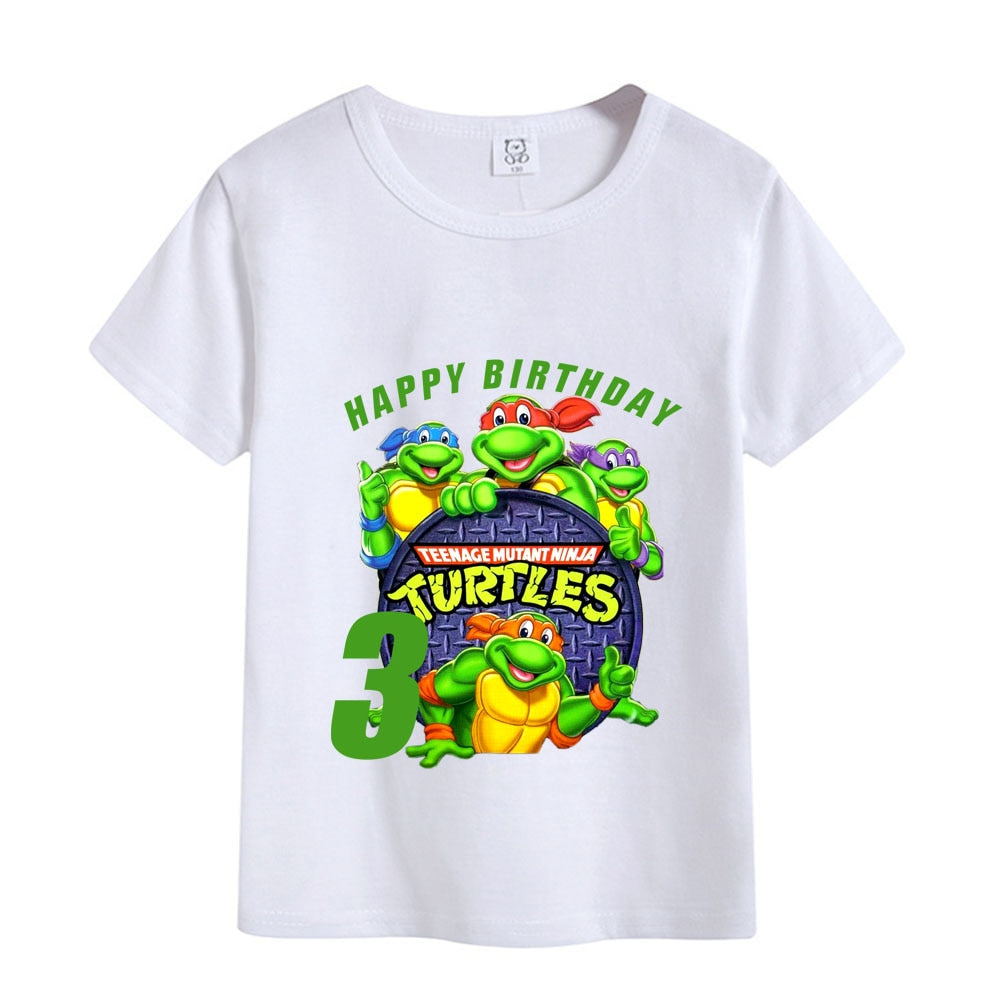 Camisa Feliz Aniversário As Tartarugas Ninja - PP a XXG