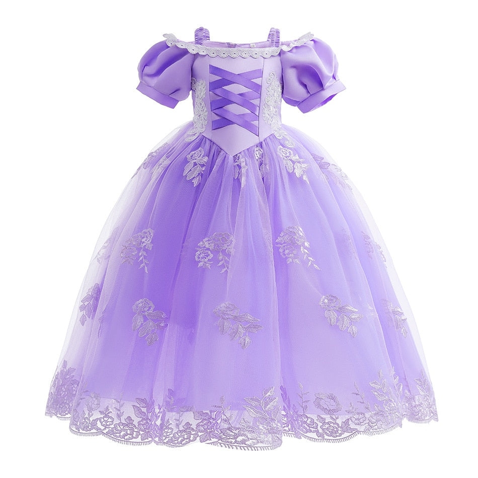 Vestido Rapunzel - 2 a 10 anos