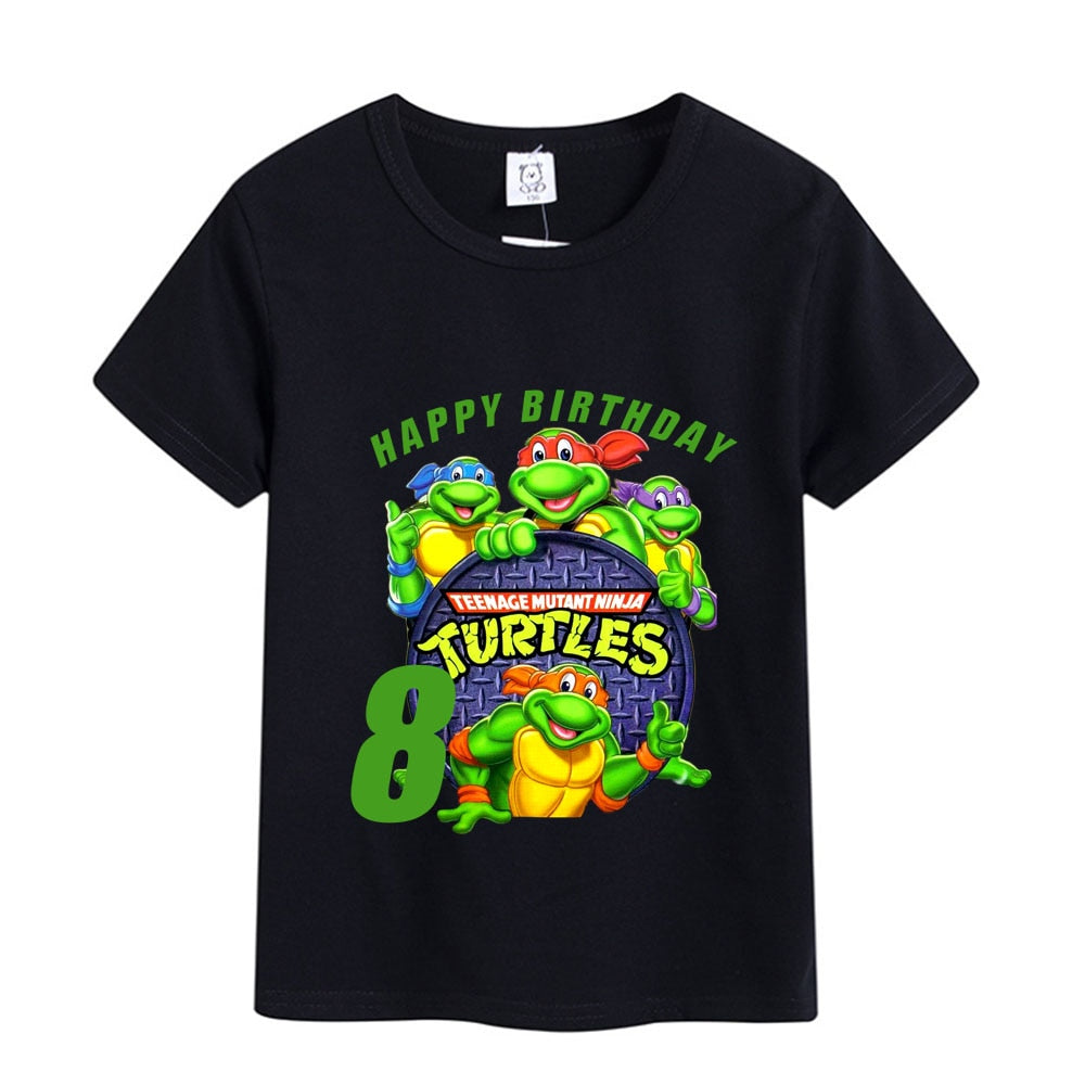 Camisa Feliz Aniversário As Tartarugas Ninja - PP a XXG