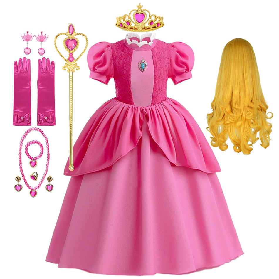 Fantasia da Princesa Peach - 2 a 10 anos