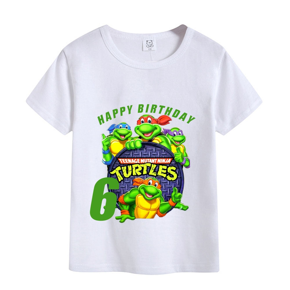 Camisa Feliz Aniversário As Tartarugas Ninja - PP a XXG
