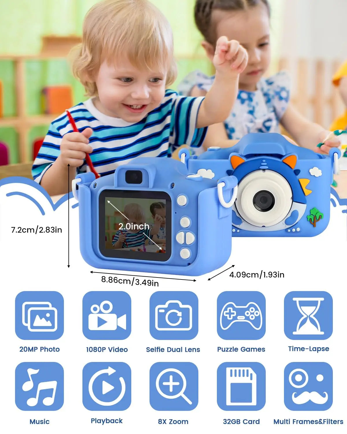 Câmera Digital Infantil 32GB