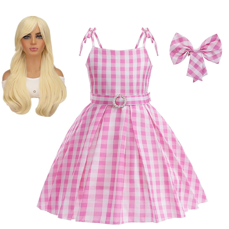 Fantasia Barbie Xadrez - 3 a 9 anos