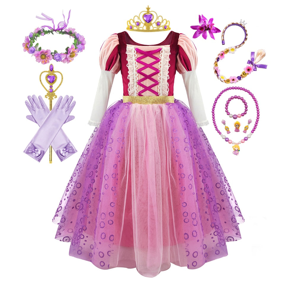 Fantasia Rapunzel do filme ''Enrolados'' - 2 a 11 anos