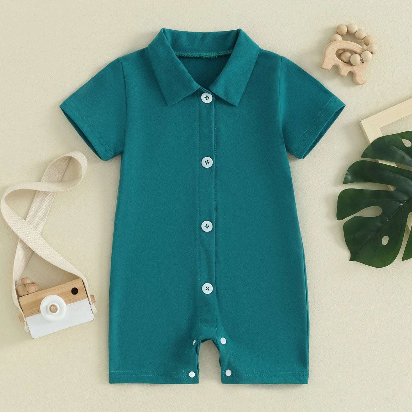 Body com Gola Polo - 6 a 24 meses