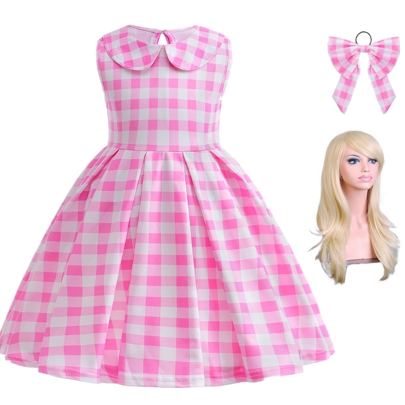 Fantasia Barbie Xadrez - 3 a 9 anos