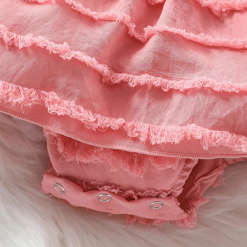 Vestido Rosa com Alça - 6 a 18 meses