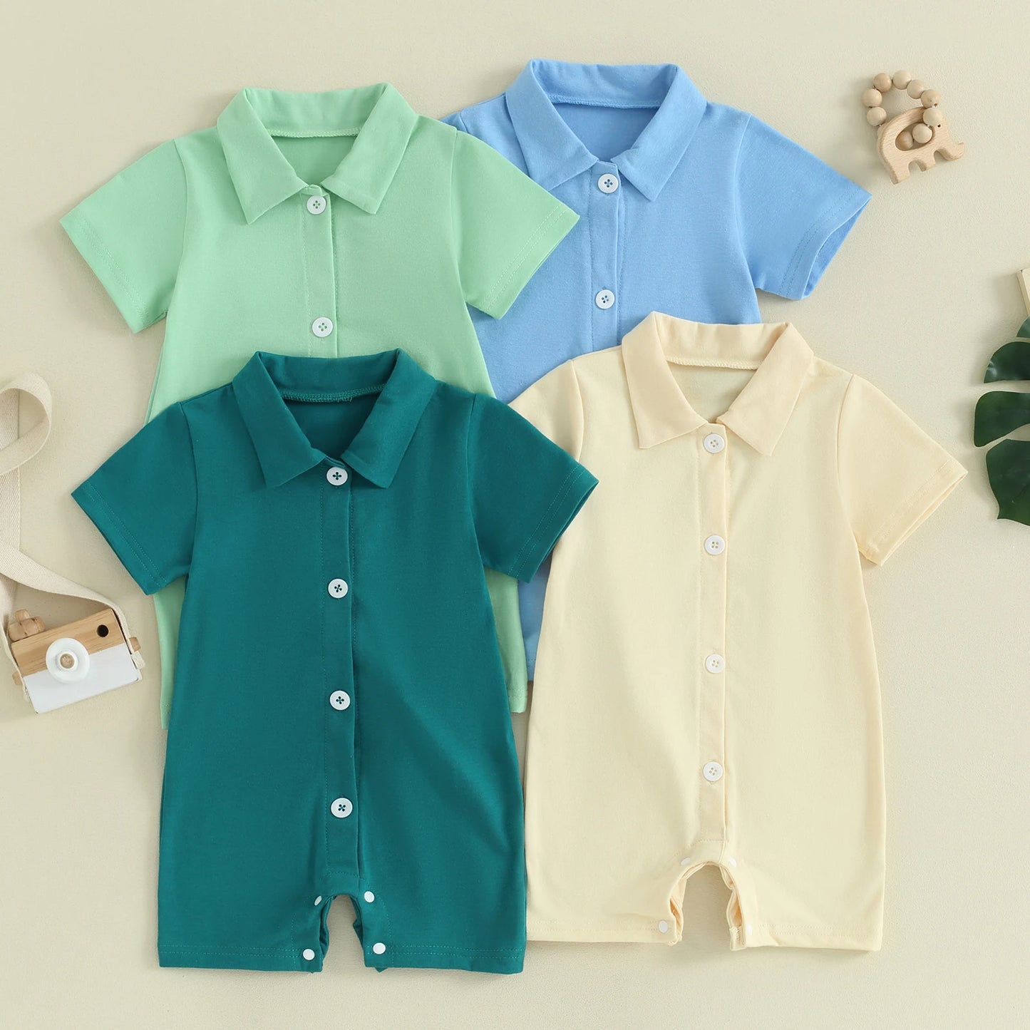 Body com Gola Polo - 6 a 24 meses