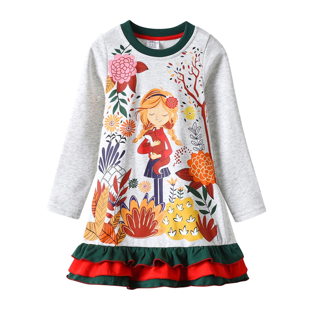 Vestido Manga Longa Coleção Nuvem - 3 a 12 anos