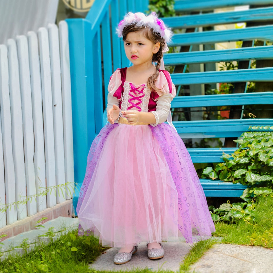 Fantasia Rapunzel do filme ''Enrolados'' - 2 a 11 anos