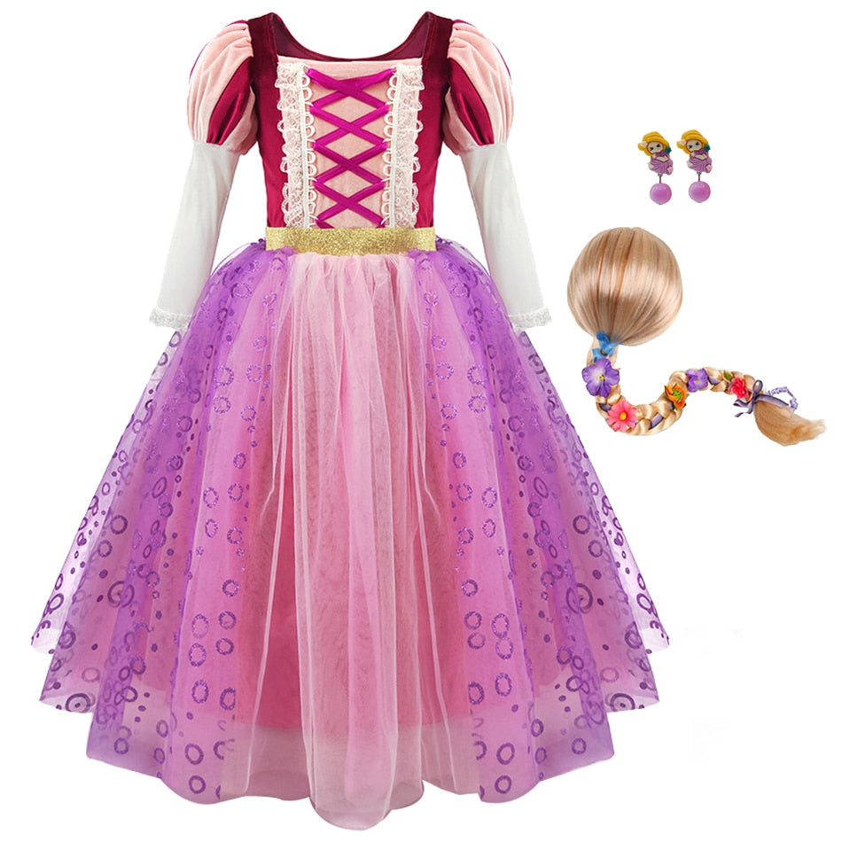 Fantasia Rapunzel do filme ''Enrolados'' - 2 a 11 anos