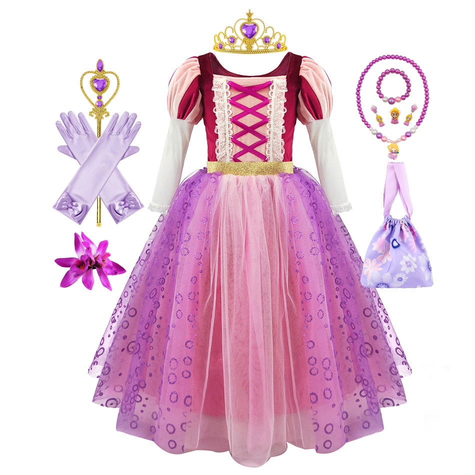Fantasia Rapunzel do filme ''Enrolados'' - 2 a 11 anos