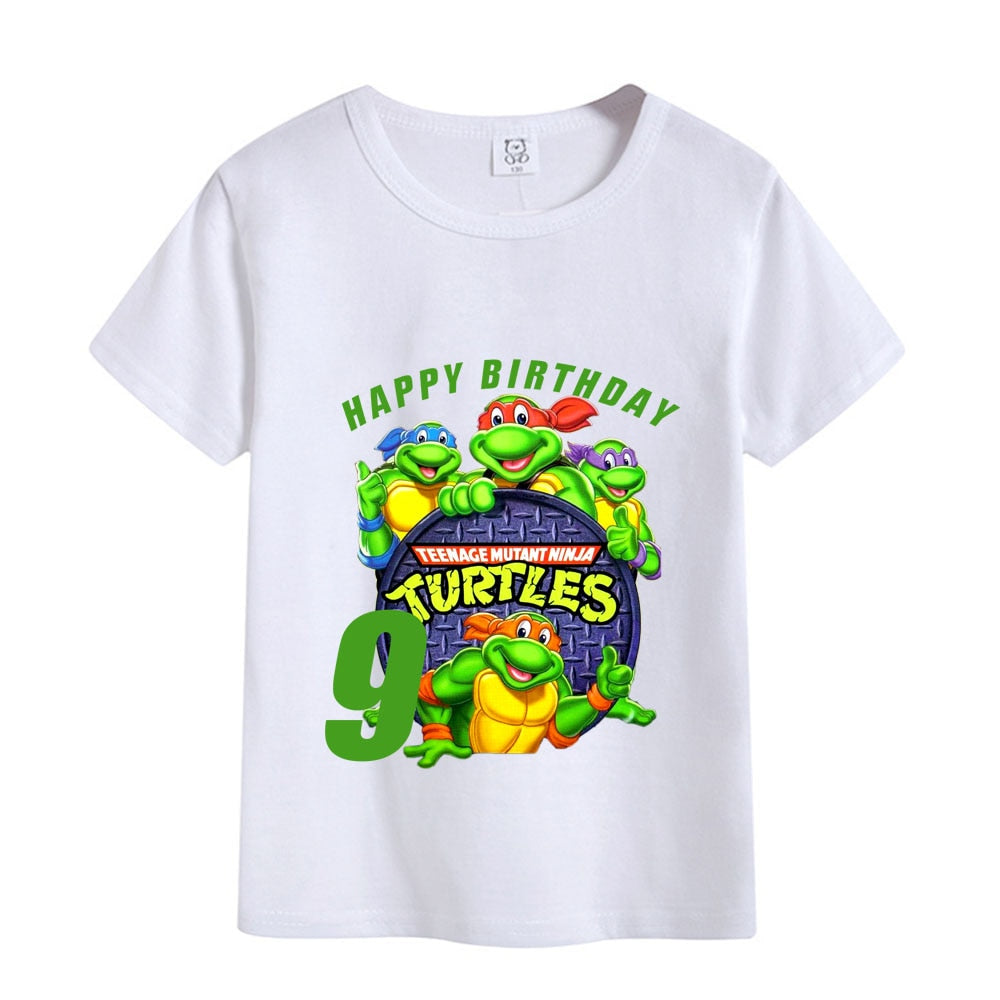 Camisa Feliz Aniversário As Tartarugas Ninja - PP a XXG