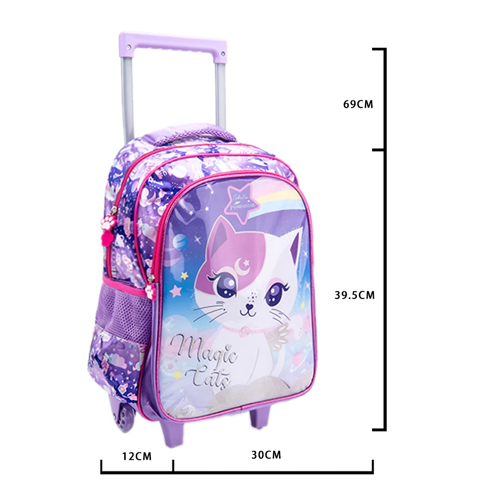 Bolsa de Rodinha com Lancheira e Estojo