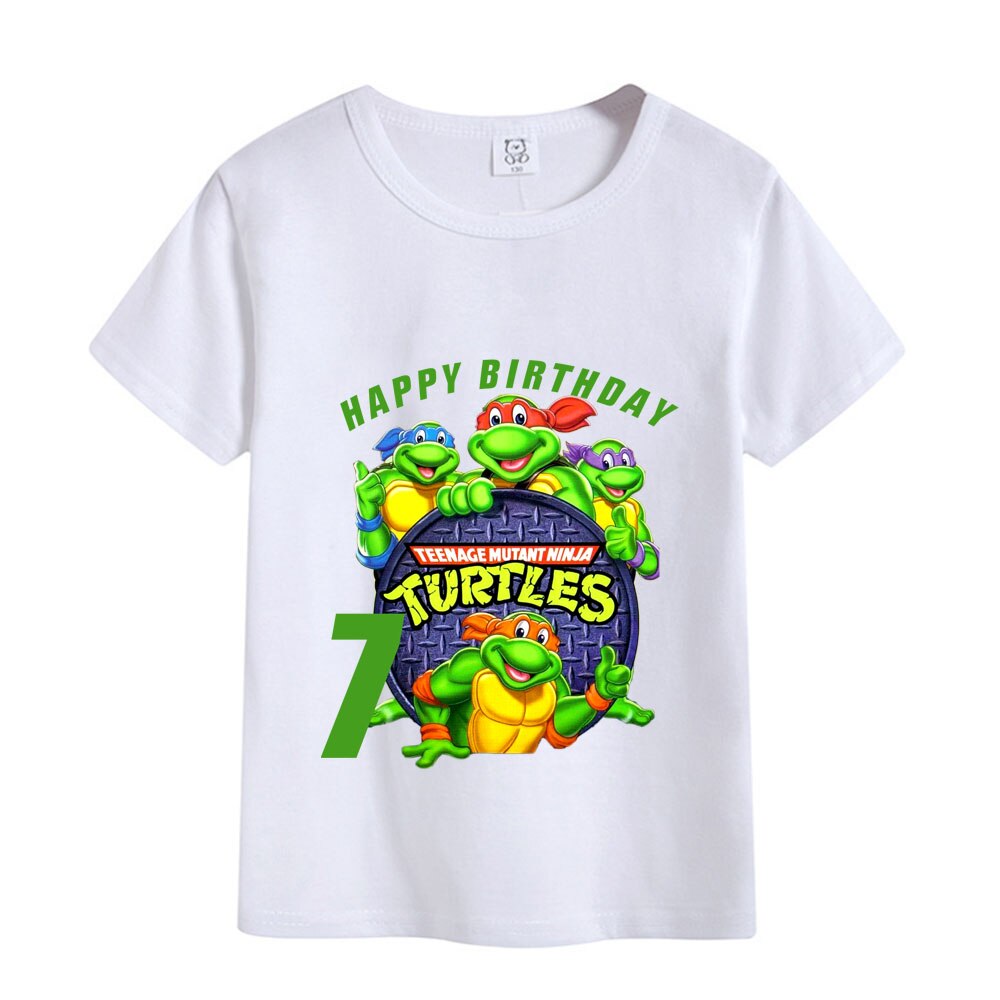 Camisa Feliz Aniversário As Tartarugas Ninja - PP a XXG