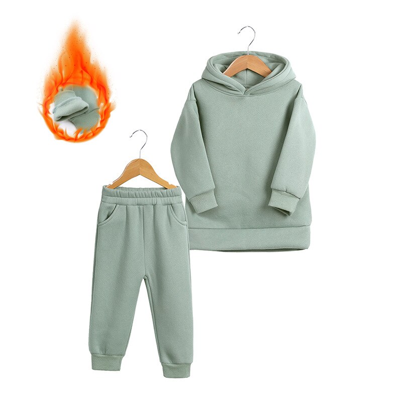 Conjunto infantil de Moletom com capuz para inverno - 1 a 7 anos