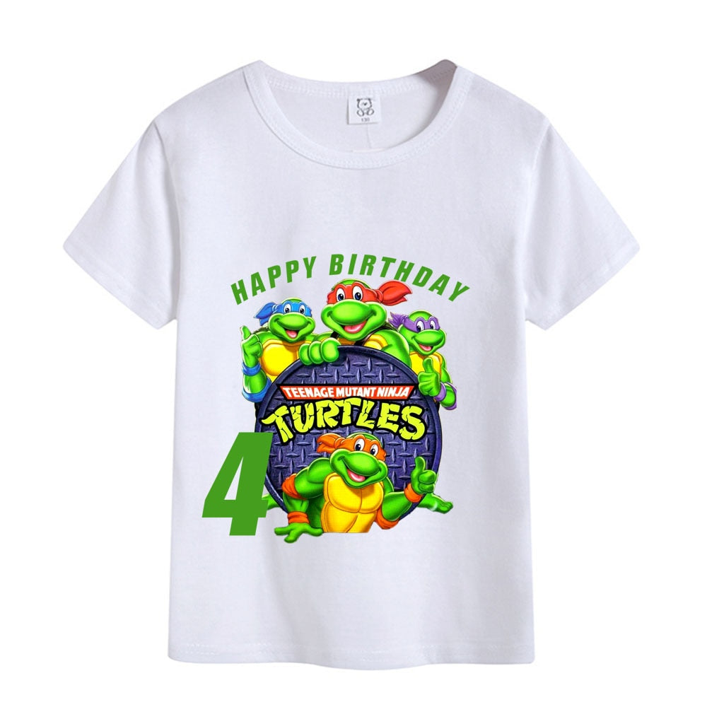 Camisa Feliz Aniversário As Tartarugas Ninja - PP a XXG