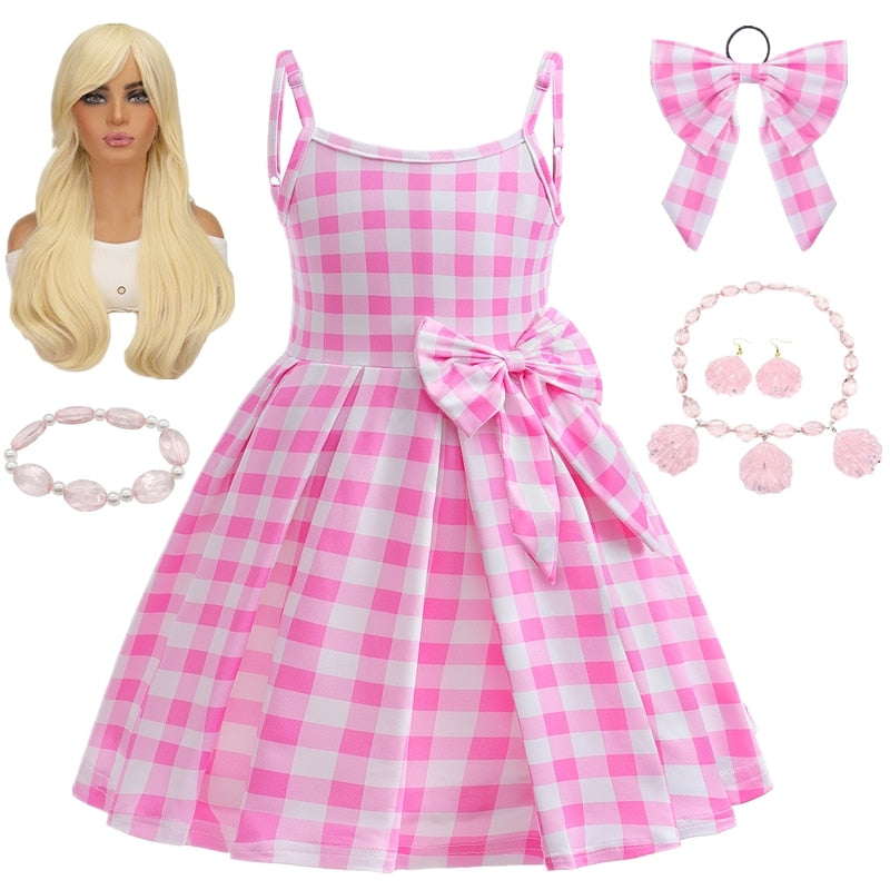 Fantasia Barbie Xadrez - 3 a 9 anos