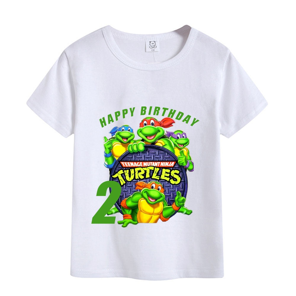 Camisa Feliz Aniversário As Tartarugas Ninja - PP a XXG