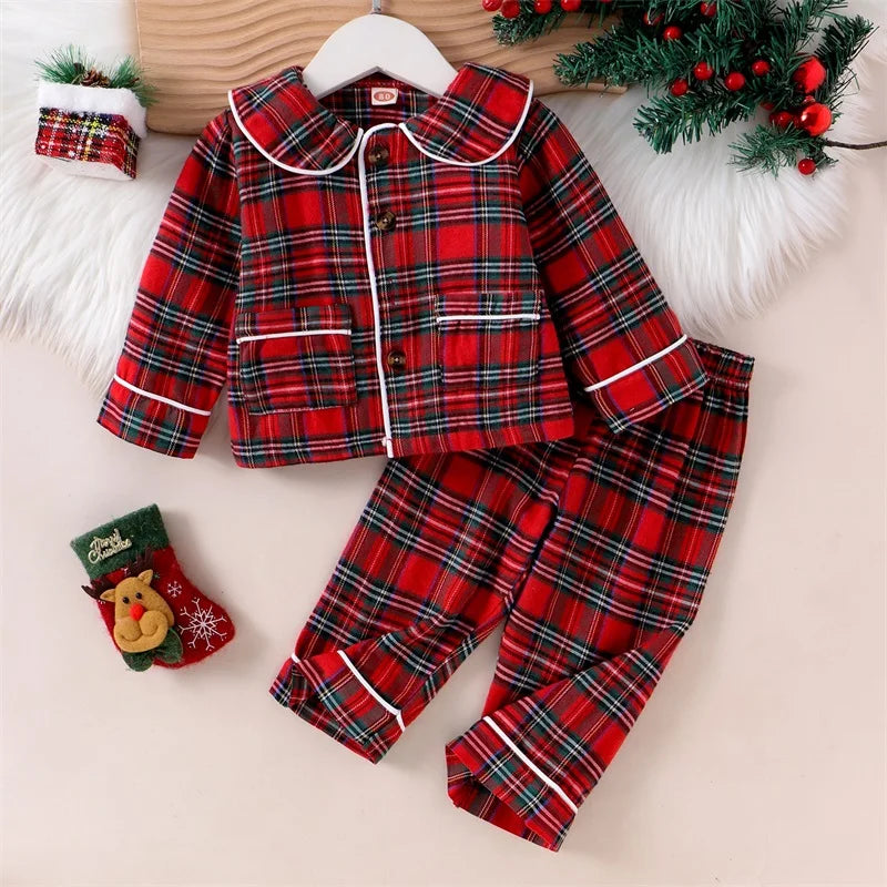 Conjunto Pijama Xadrez - 1 a 5 anos