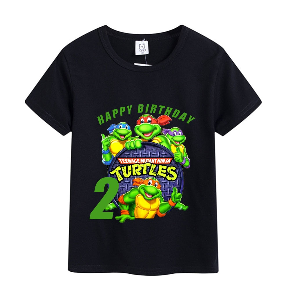 Camisa Feliz Aniversário As Tartarugas Ninja - PP a XXG