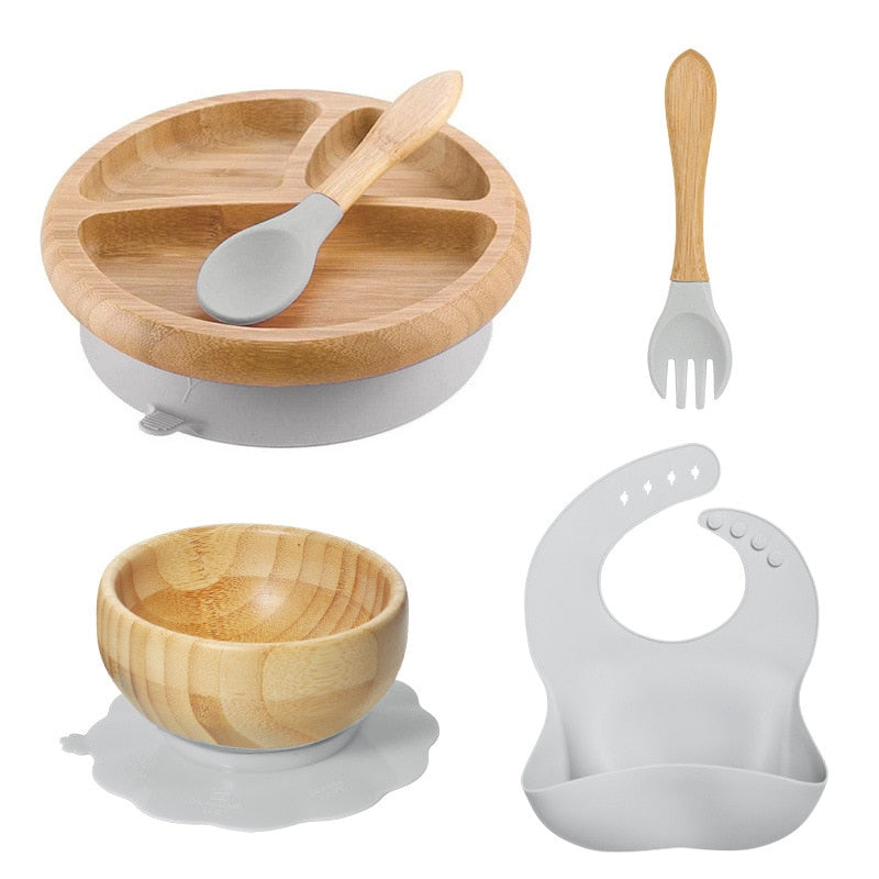 Kit com 5 utensílios para Alimentação Infantil