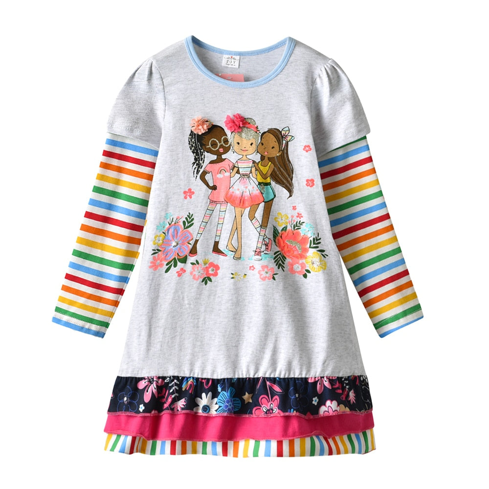 Vestido Manga Longa Coleção Nuvem - 3 a 12 anos