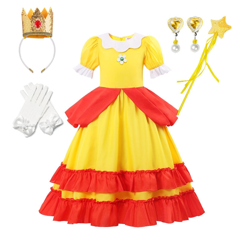 Fantasia da Princesa Daisy - 2 anos a 10 anos