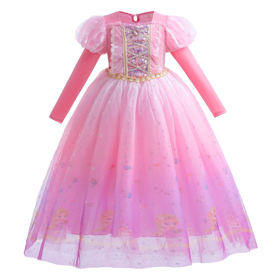 Vestido Rapunzel - 2 a 10 anos