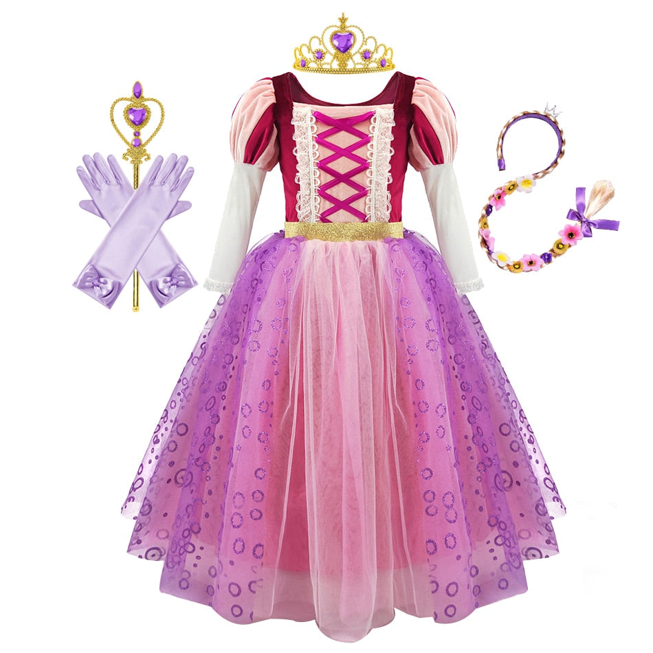 Fantasia Rapunzel do filme ''Enrolados'' - 2 a 11 anos