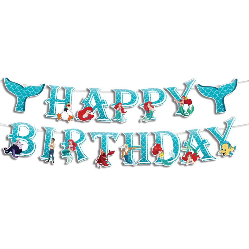 Decoração de Aniversário Pequena Sereia