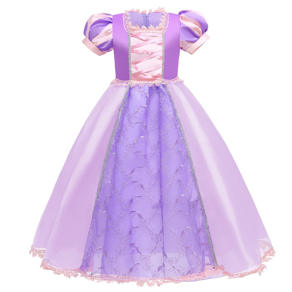 Vestido Rapunzel - 2 a 10 anos