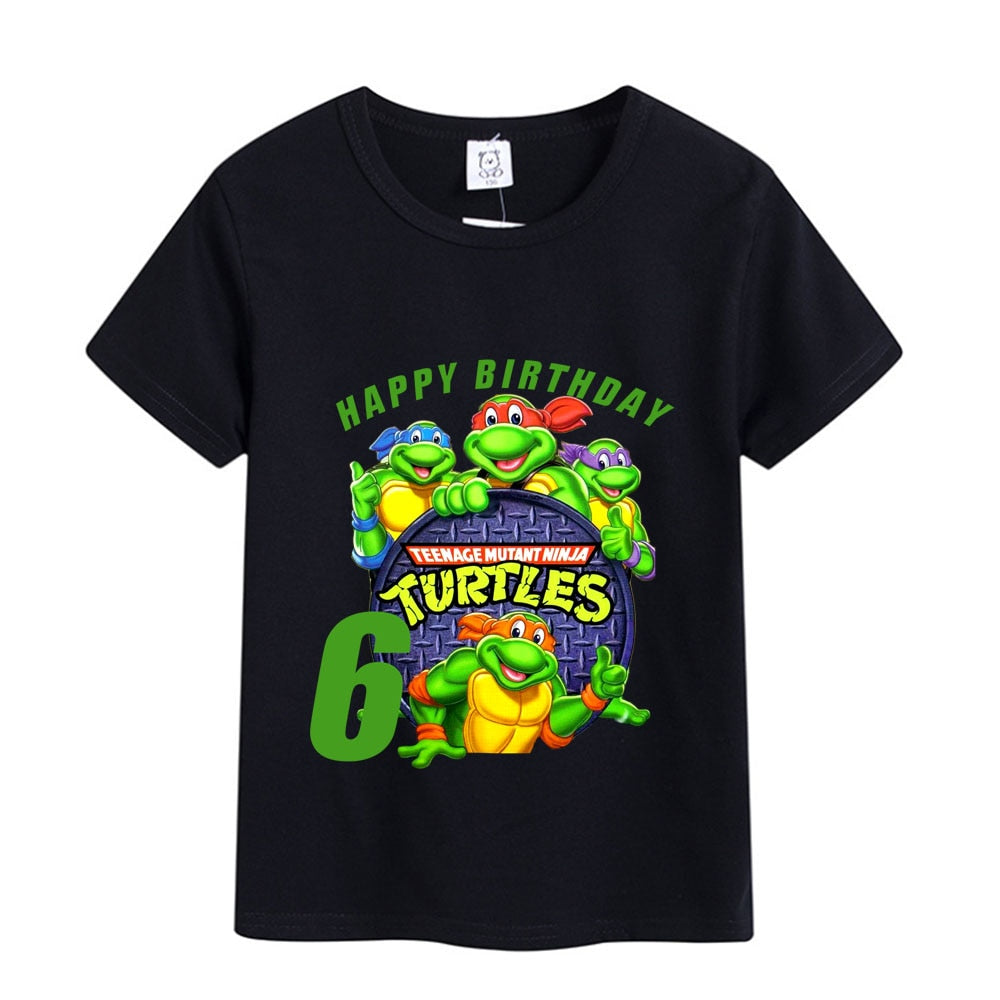 Camisa Feliz Aniversário As Tartarugas Ninja - PP a XXG
