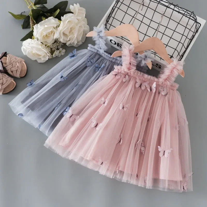 Vestido de Tutu com Borboletas - 9 meses a 5 anos